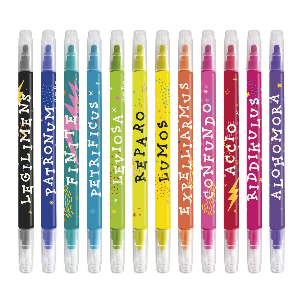 Grupo Erik Harry Potter - Spell Set Of 12 Uitwasbare Markeerstift - Multicolours
